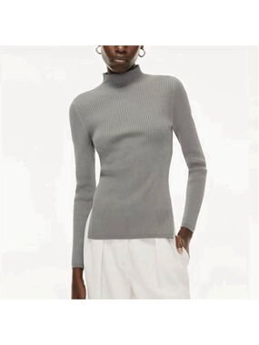 Aritzia Babaton Grey Long Sleeve Sculpt Knit Tie-Back - Size 2XL